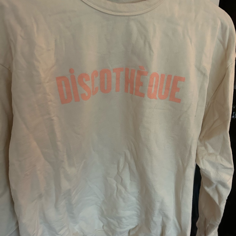 Clare V Discothèque Cream Sweatshirt